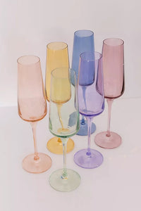Colored Champagne Flutes