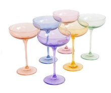 Load image into Gallery viewer, Colored Champagne Coupes
