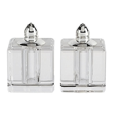 Platinum Crystal Pair of Salt and Pepper Shakers, Vitality