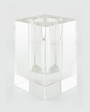 Clear Crystal Modern Square Vase