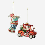 Santa Golfer Ornament