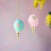 Cotton Candy Ornament - Teal