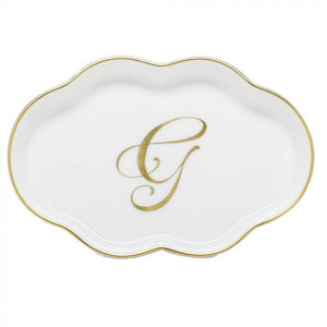 Scalloped Tray With Monogram