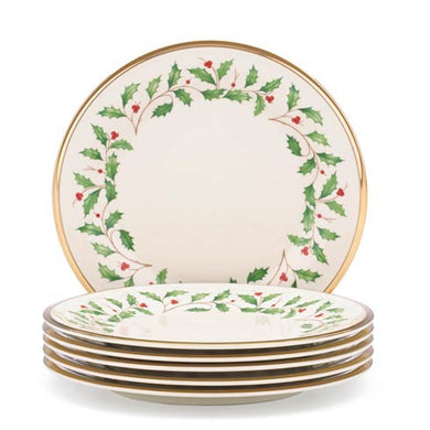 Holiday Salad/Dessert Plates, Set/6