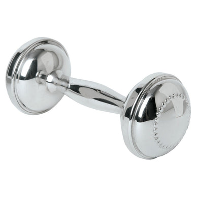 Pewter Beaded Dumbbell Rattle