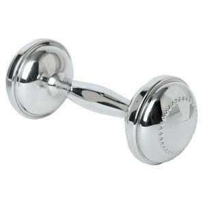 Pewter Beaded Dumbbell Rattle