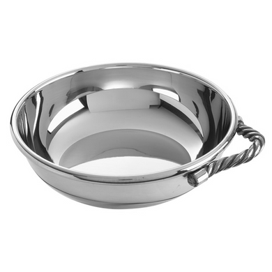 Rope Handle Pewter Baby Porringer