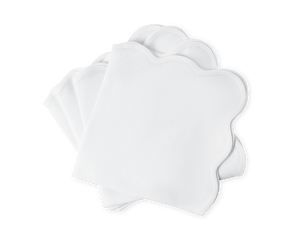 Scallop Edge Dinner Napkins - Set of 4