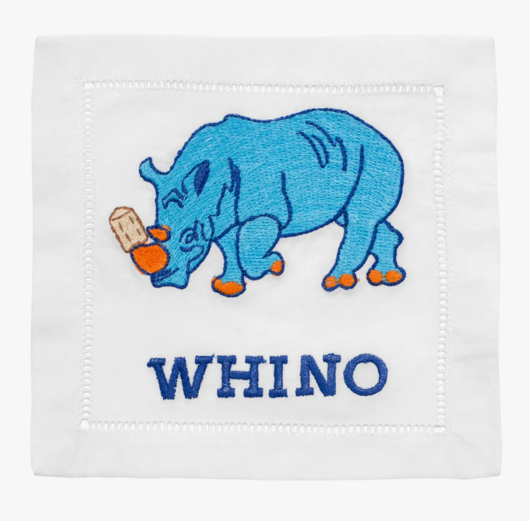 August Morgan 'Whino' Cocktail Napkins - Set of 4