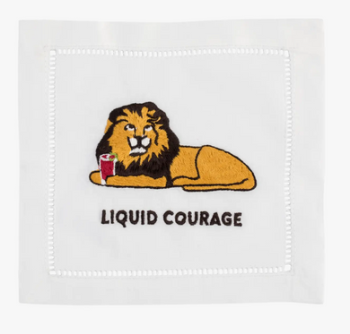 Liquid Courage Cocktail Napkins - Set of 4