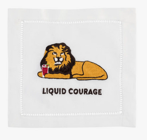 Liquid Courage Cocktail Napkins - Set of 4