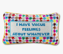 Load image into Gallery viewer, Vague Feelings Needlepoint Pillow