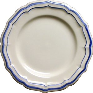 Filet Bleu Monogram "W" Dinner Plate