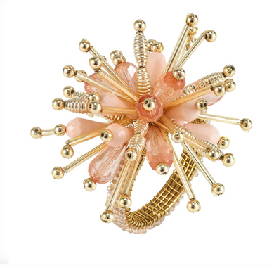 Metropolitan Rose Napkin Rings, Set of 4