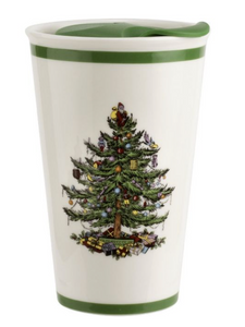 Christmas Tree Travel Mug with Lid 8 oz