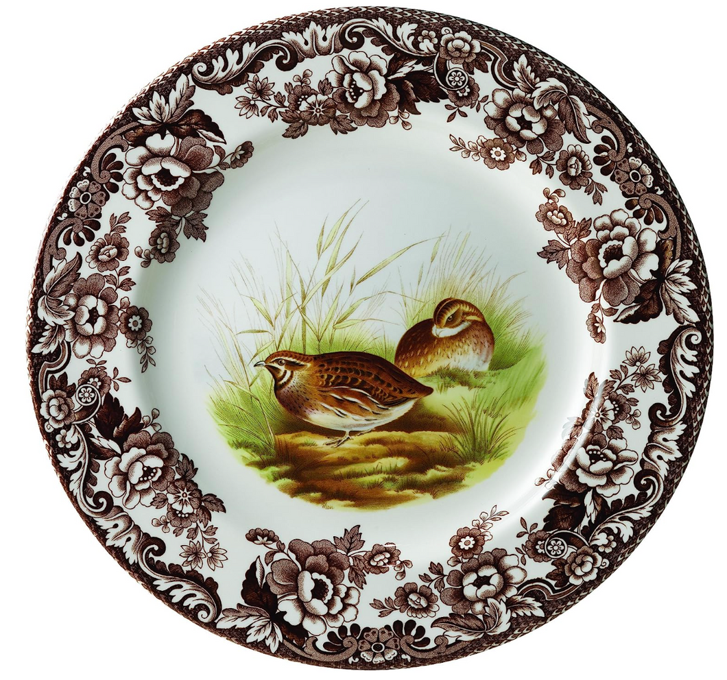 Woodland Salad Plate - Quail
