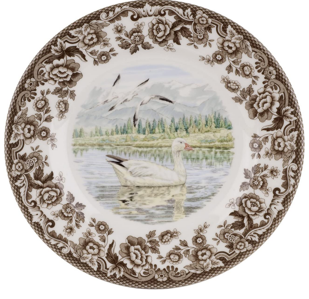 Woodland Salad Plate - Snow Goose