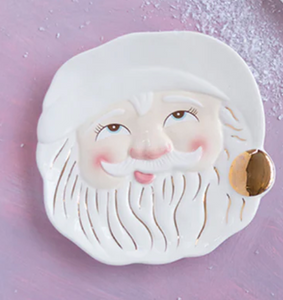 Papa Noel Plate - Cream