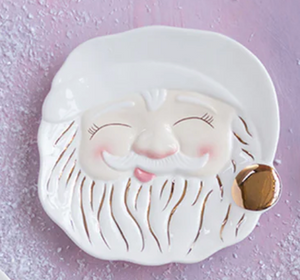 Papa Noel Plate - Cream