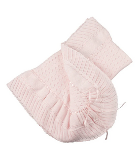 Pointelle Knit Ruffle Blanket