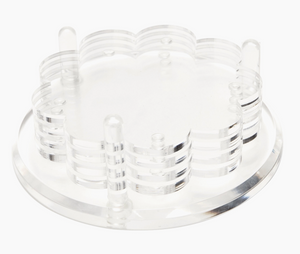Scallop Drink Coasters Clear