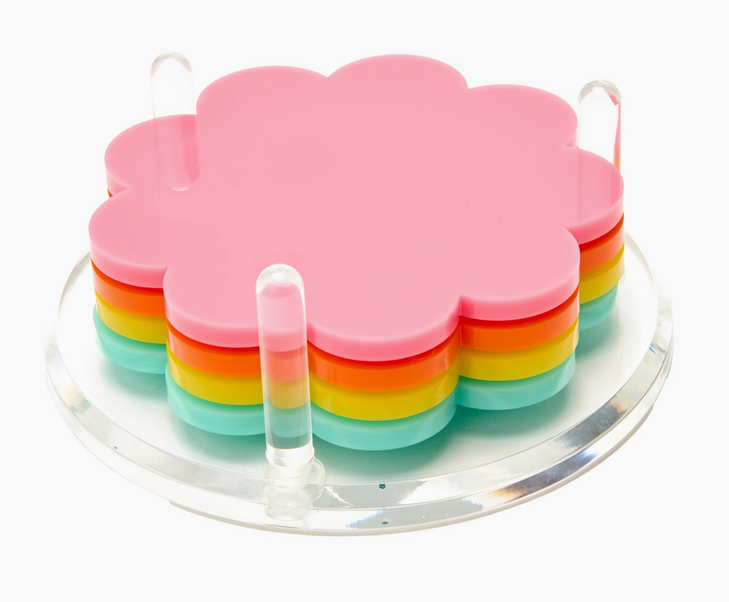 Scallop Drink Coasters Retro