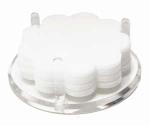 Scallop Drink Coasters White