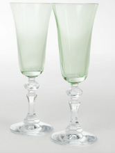 Load image into Gallery viewer, Colored Regal Flute Clear Stem - Set of 2