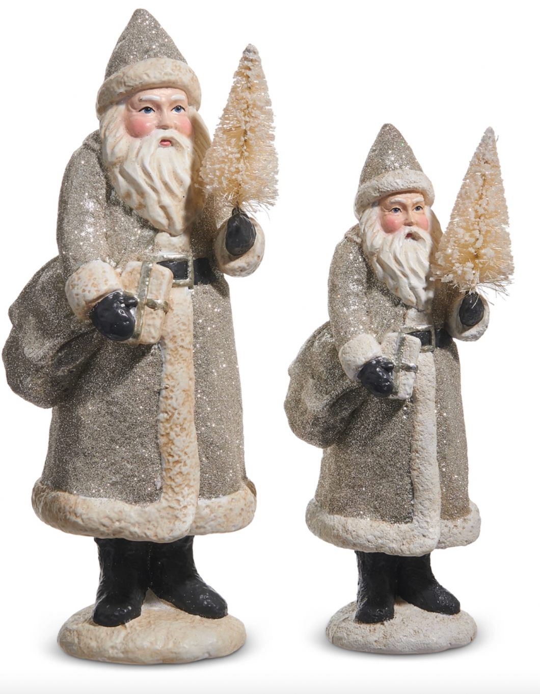 Glitter Vintage Santas