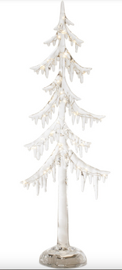 Frosted Icicle Tree with Lights - 38