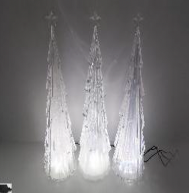 Faceted Lit Tree - Large 3 Asstd.