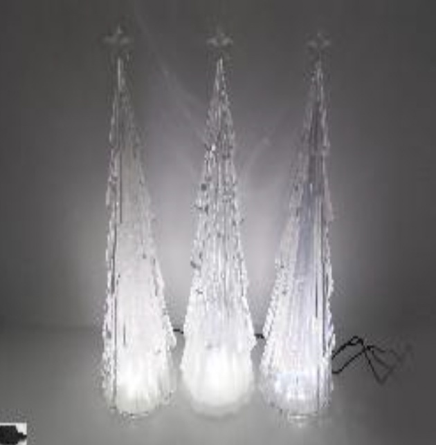 Faceted Lit Tree - Large 3 Asstd.