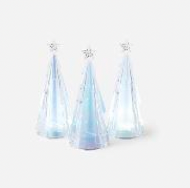 Faceted Lit Tree - Small 3 Asstd.