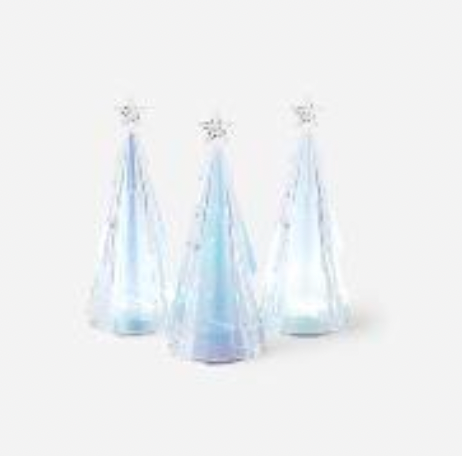 Faceted Lit Tree - Small 3 Asstd.