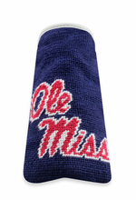 Load image into Gallery viewer, Mississippi Putter Headcover (Dark Navy - White-Red Multi Stripes)