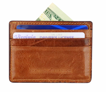 Load image into Gallery viewer, Wood Duck Decoy Credit Card Wallet (Antique Blue)