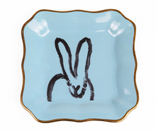 Load image into Gallery viewer, Bunny Portrait Plate with Hand-Painted Gold Rim
