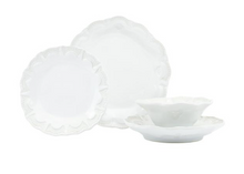Load image into Gallery viewer, Incanto Stone White Ruffle Dinnerware