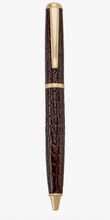 Load image into Gallery viewer, Leather Wrapped Pen - Embossed Croc Leather