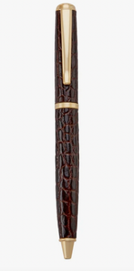 Leather Wrapped Pen - Embossed Croc Leather
