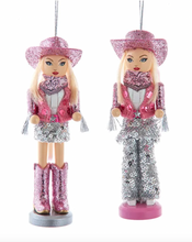 Load image into Gallery viewer, 6&quot; Honky Tonk Cowgirl Nutcracker Ornaments