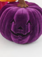Load image into Gallery viewer, Flocked Jack-O'-Lantern, 9"