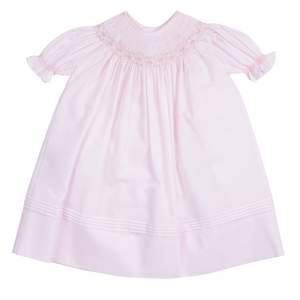 Girls Ruffle Sleeve Bishop Smocked Dress