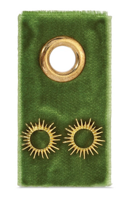 Open Sun Studs on Velvet Gift Tag