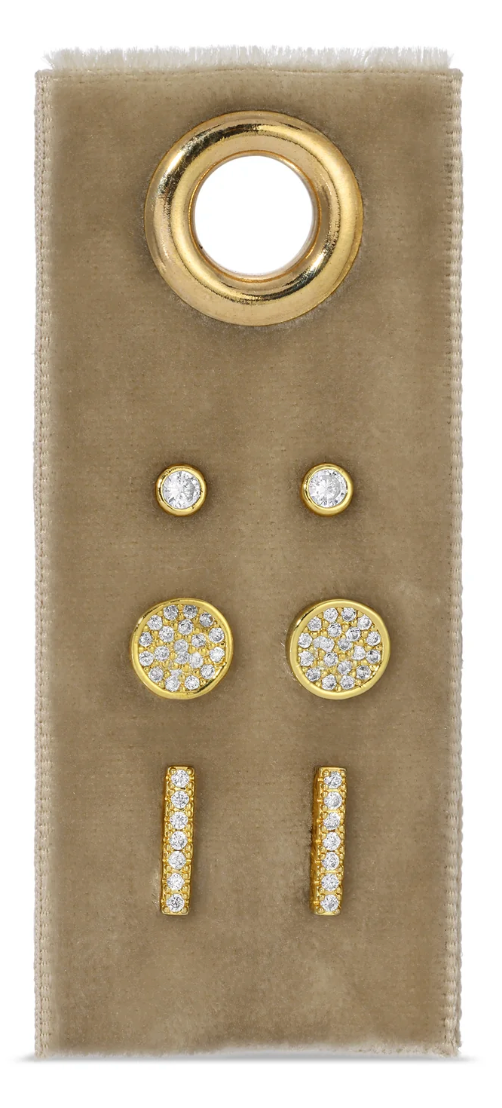 Pave Velvet Stud Gift Set