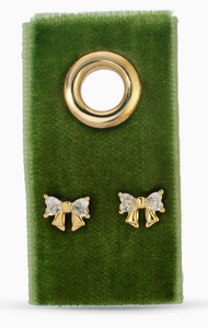 Bow Studs On Velvet Gift Tag