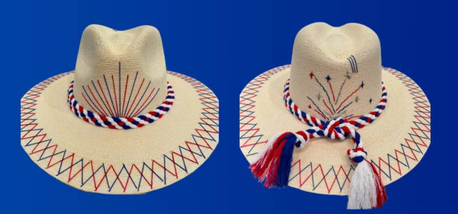 Palm Hat - Patriotic Fireworks