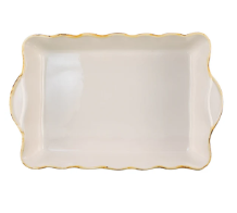 Italian Bakers White Large Rectangular Baker