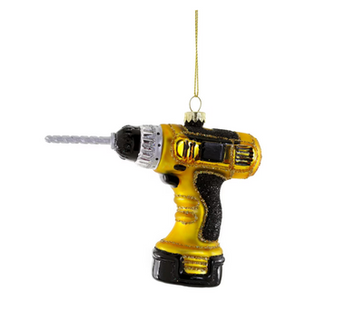 Cordless Drill Yellow Ornament