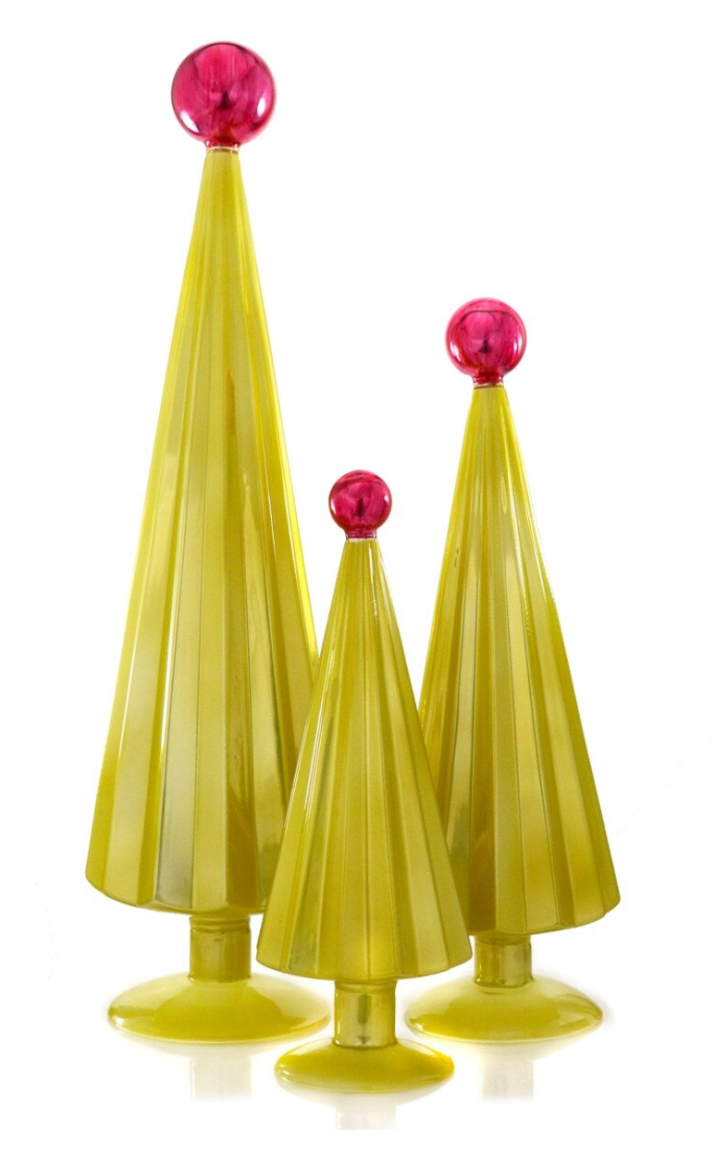 Pleated Tree - Chartreuse / Fuchsia
